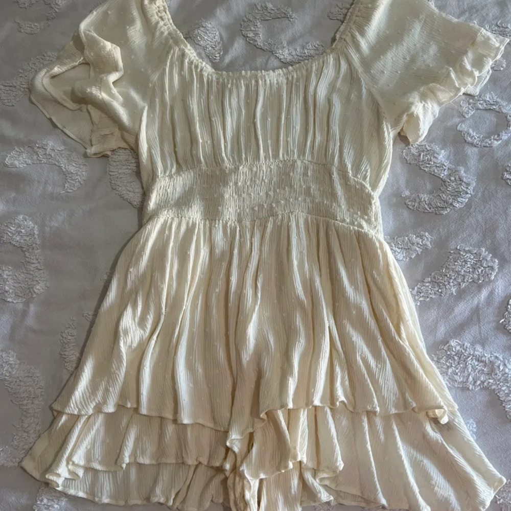 ruffle romper-dress